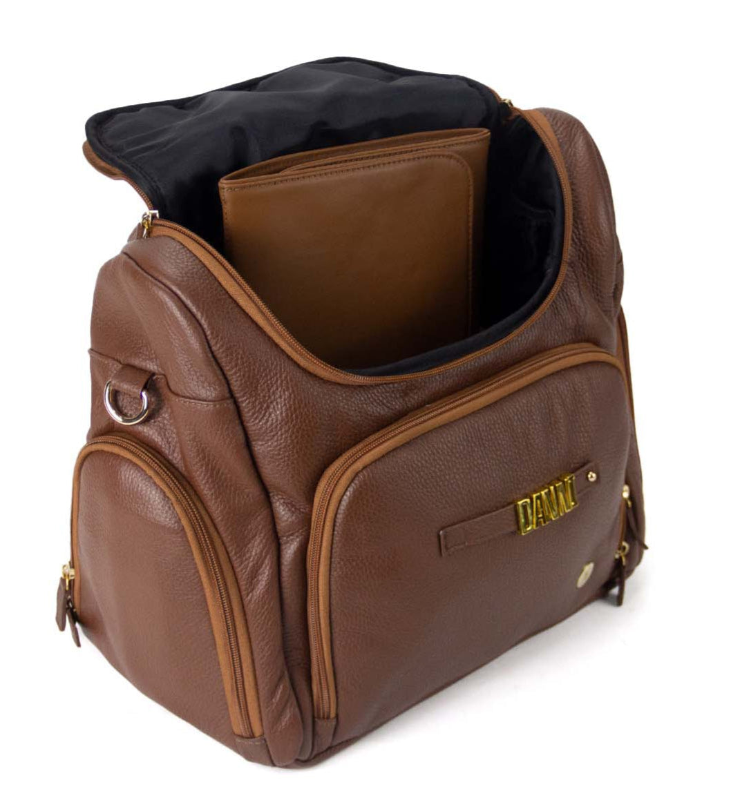 BACKPACK LETTERS COGNAC