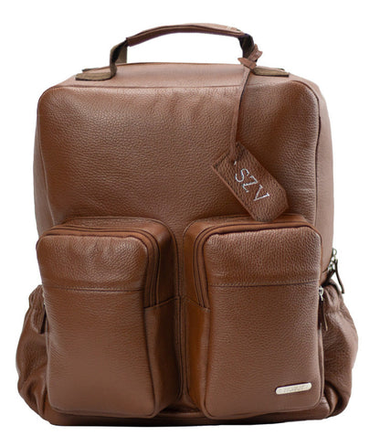 BACKPACK UNISEX COGNAC