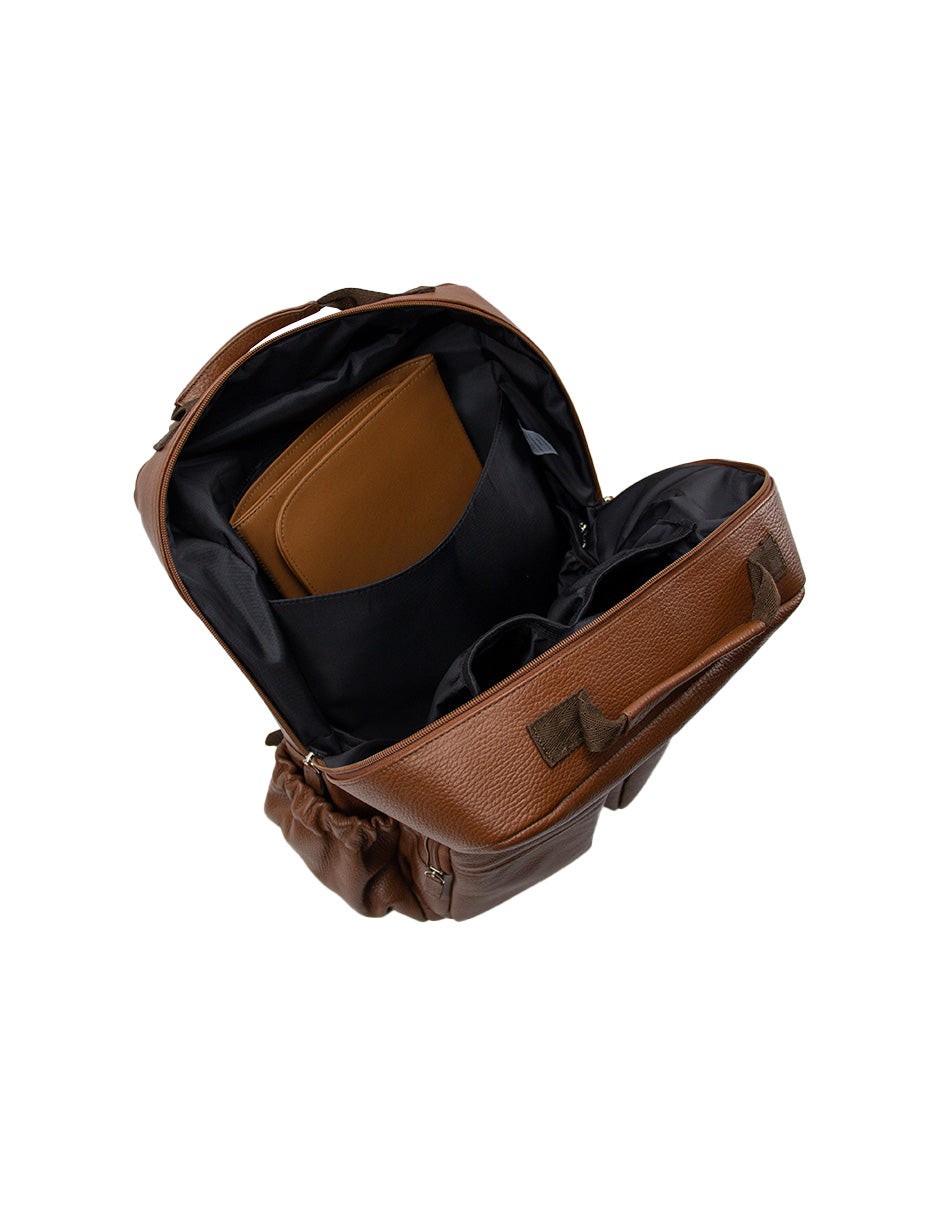 BACKPACK UNISEX COGNAC