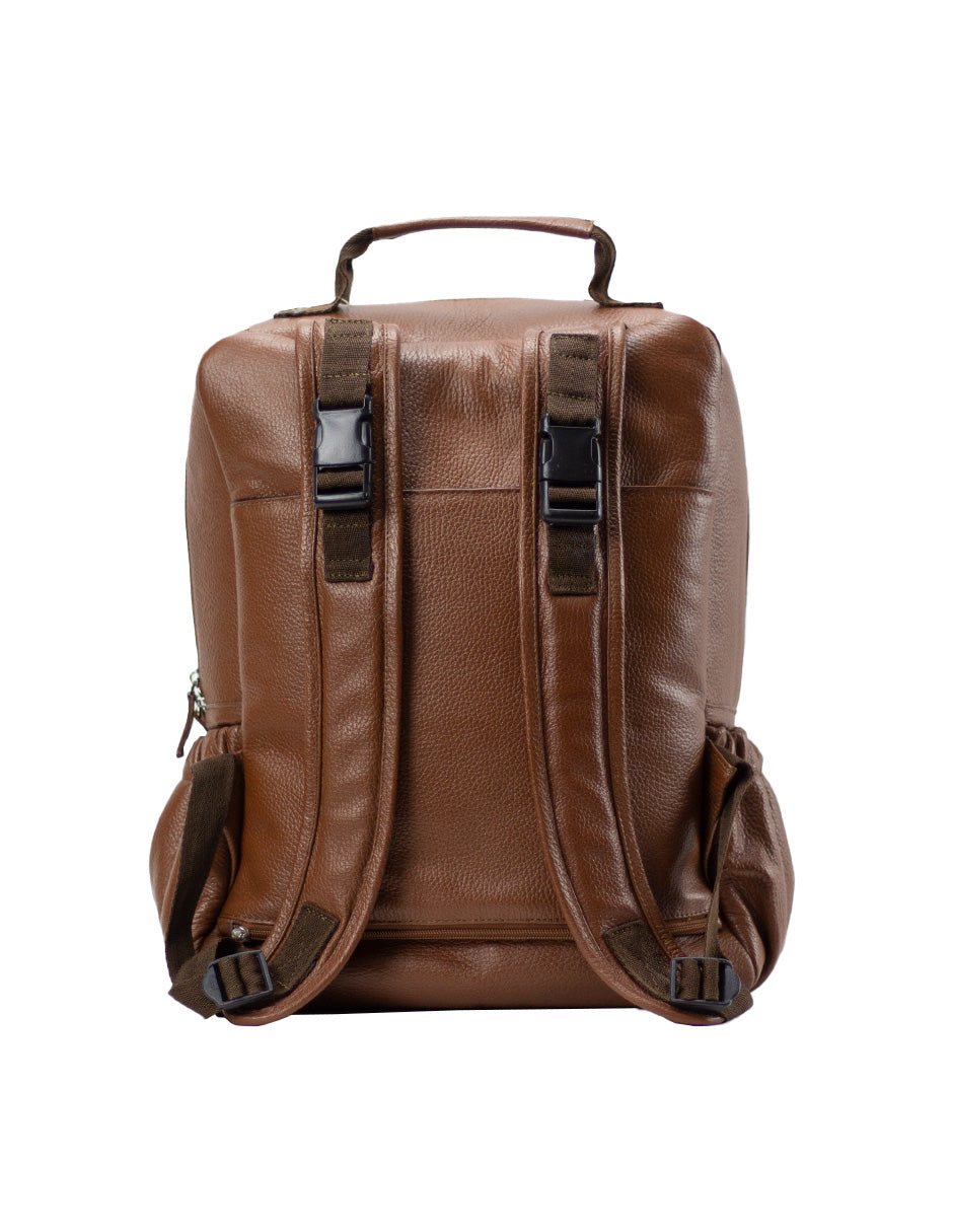 BACKPACK UNISEX COGNAC