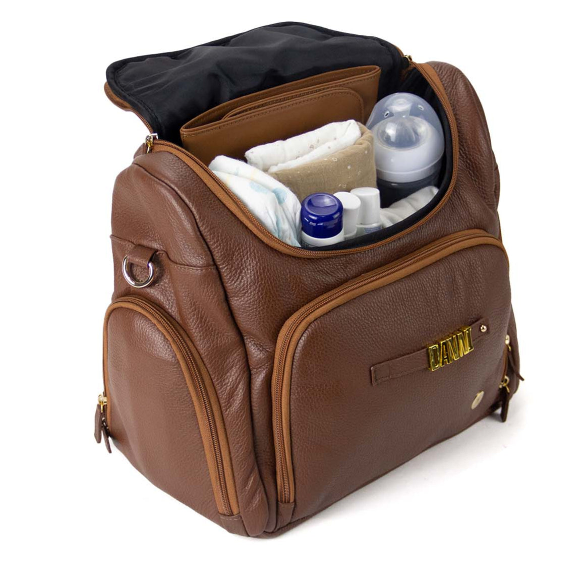 BACKPACK LETTERS COGNAC