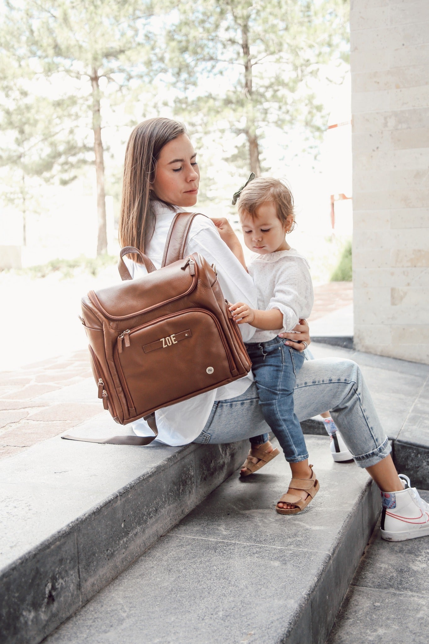 BACKPACK LETTERS COGNAC